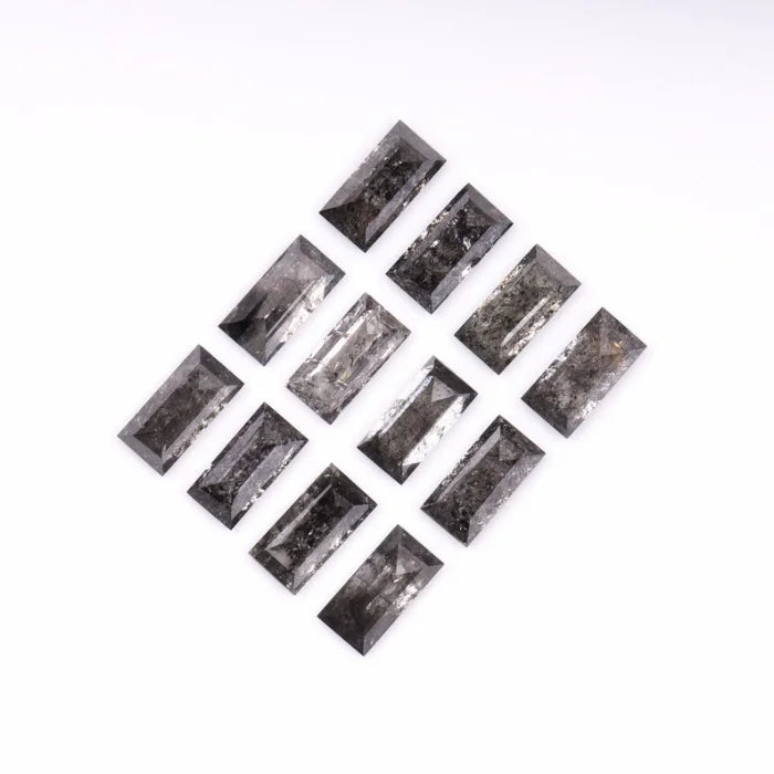 5.0 X 2.50 MM, Baguette Cut Salt And Pepper Diamond