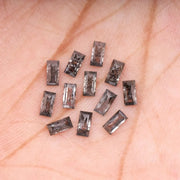 5.0 X 2.50 MM, Baguette Cut Salt And Pepper Diamond