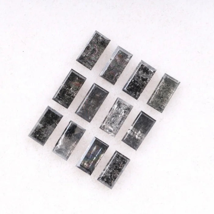 5.0 X 2.50 MM, Baguette Cut Salt And Pepper Diamond