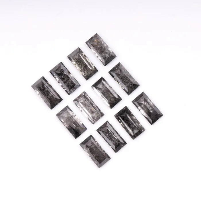5.0 X 2.50 MM, Baguette Cut Salt And Pepper Diamond