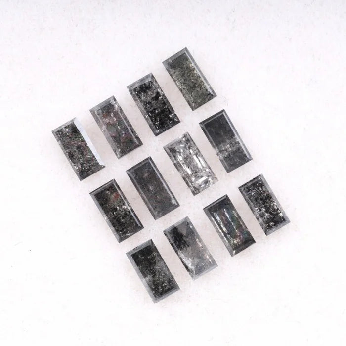 5.0 X 2.50 MM, Baguette Cut Salt And Pepper Diamond