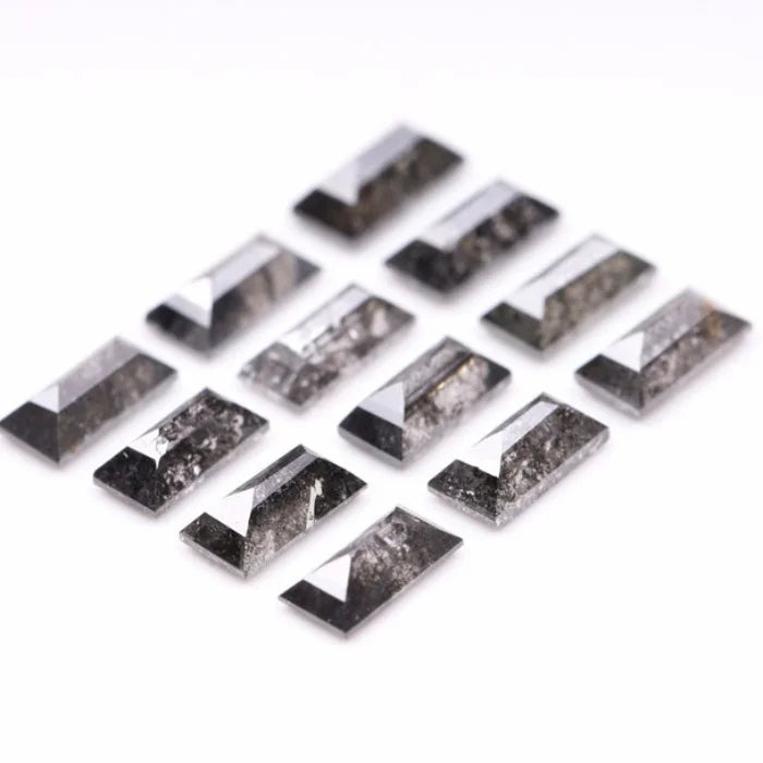 5.0 X 2.50 MM, Baguette Cut Salt And Pepper Diamond