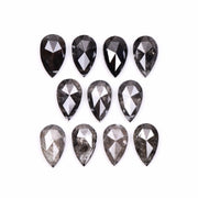 5.0 X 3.0 MM Salt And Pepper Pear Cut Natural Loose Diamond - Minimal Carbon