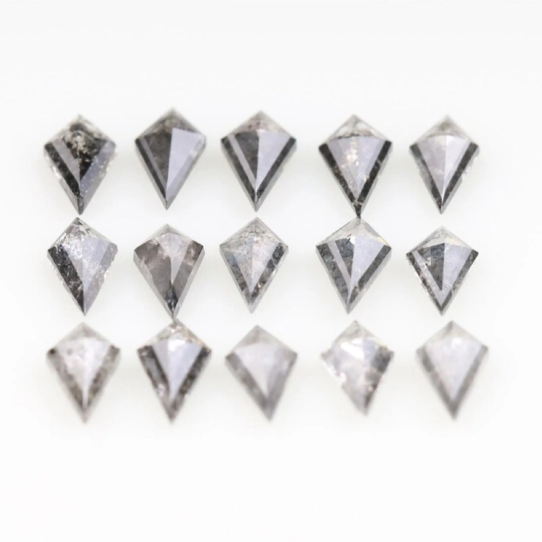 5.0 X 3.0 MM Salt and Pepper Kite Cut Diamonds