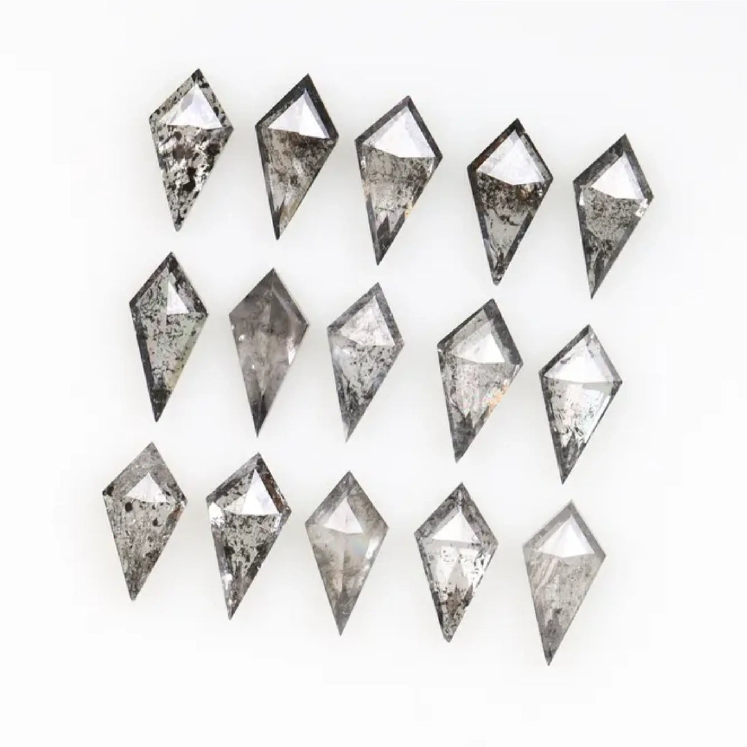 5.0 X 3.0 MM Salt and Pepper Kite Cut Diamonds