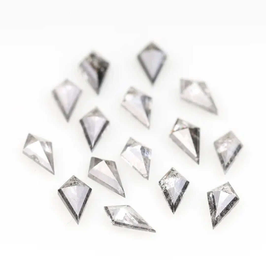 5.0 X 3.0 MM Salt and Pepper Kite Cut Diamonds