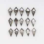 5.0 X 3.0 MM Salt and Pepper Kite Cut Diamonds | TheMinimalCarbon