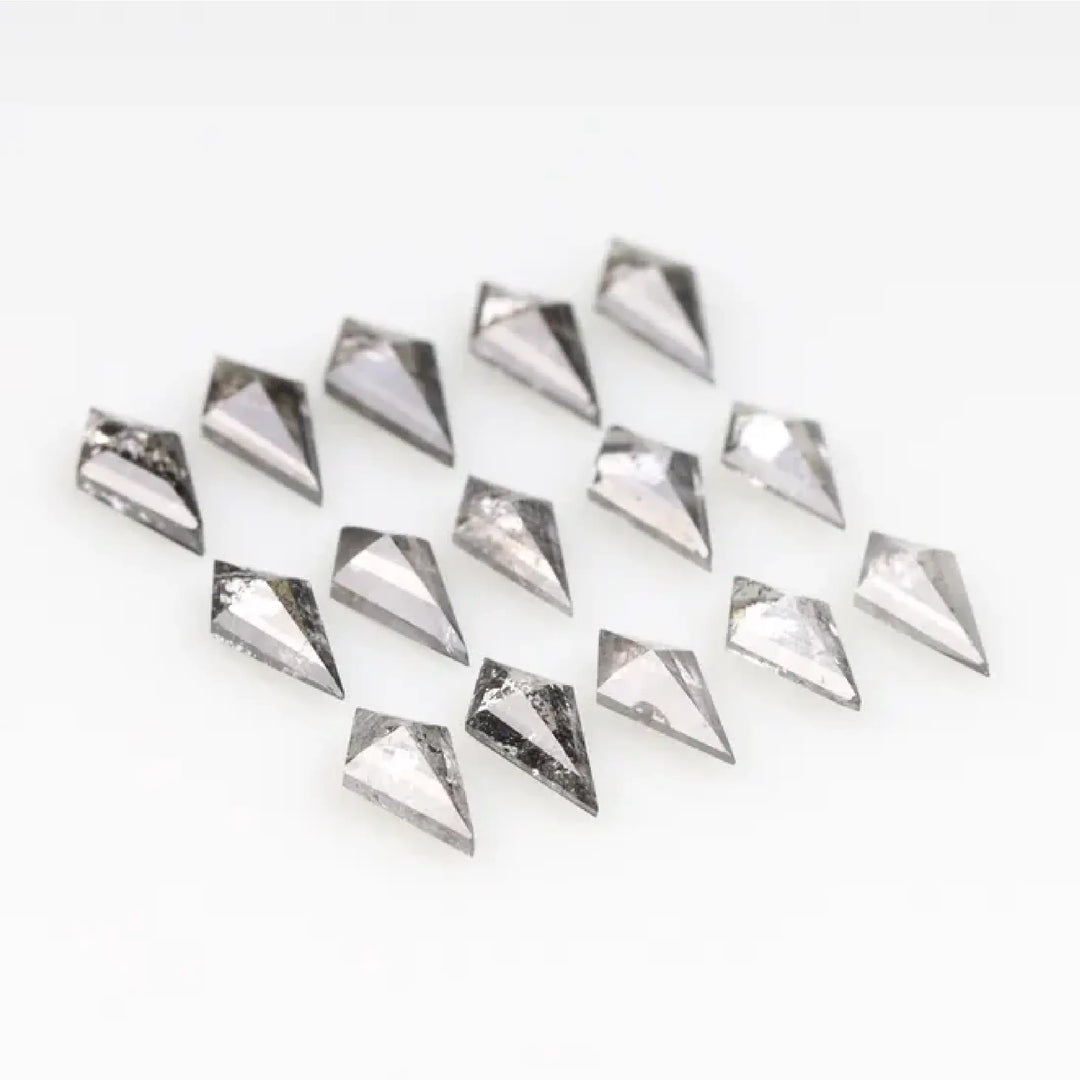 5.0 X 3.0 MM Salt and Pepper Kite Cut Diamonds