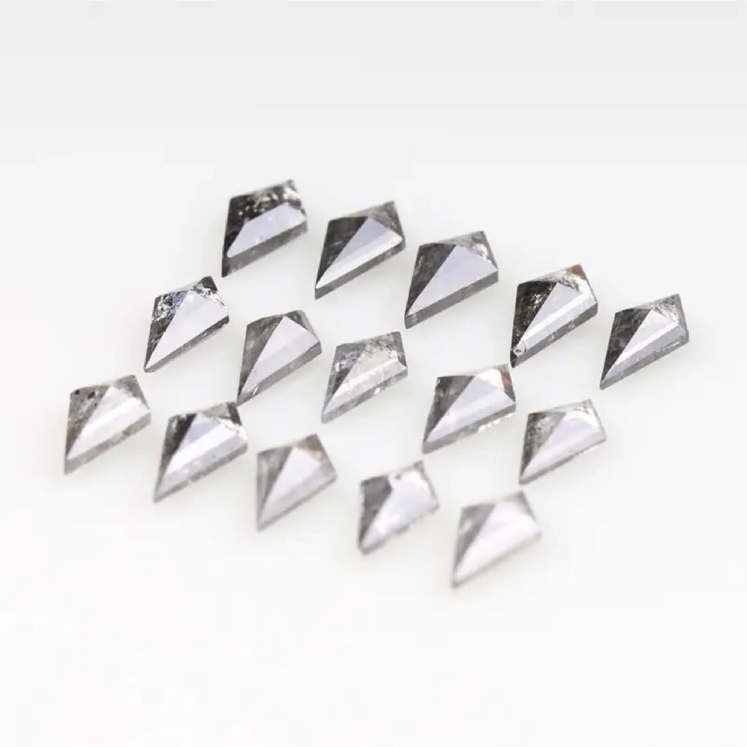5.0 X 3.0 MM Salt and Pepper Kite Cut Diamonds