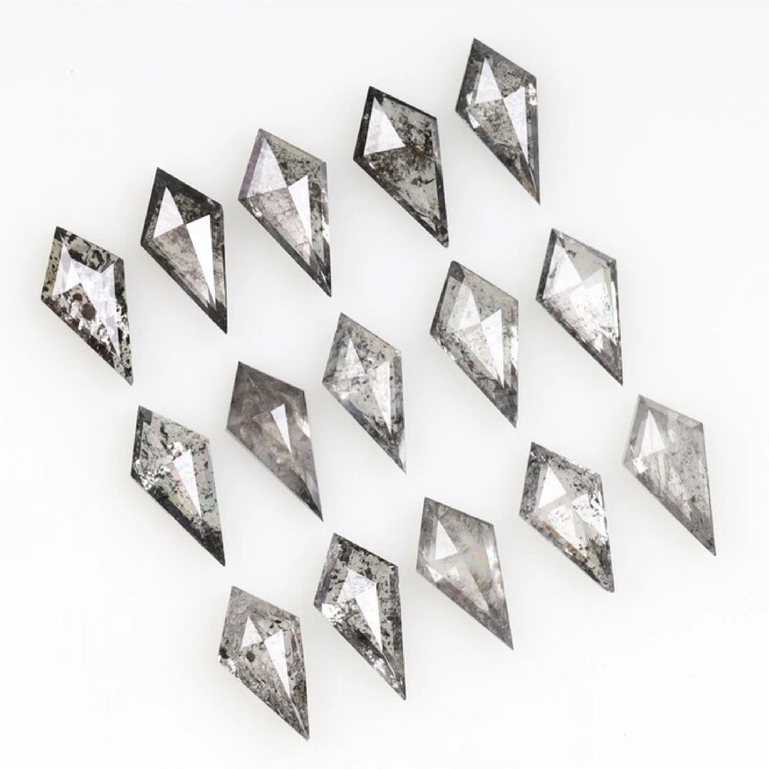 5.0 X 3.0 MM Salt and Pepper Kite Cut Diamonds