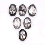 5.0 X 3.0 MM Salt and Pepper Oval Cut Diamonds