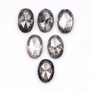 5.0 X 3.0 MM Salt and Pepper Oval Cut Diamonds