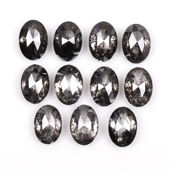5.0 x 3.5 MM Salt and Pepper Oval Cut Diamond