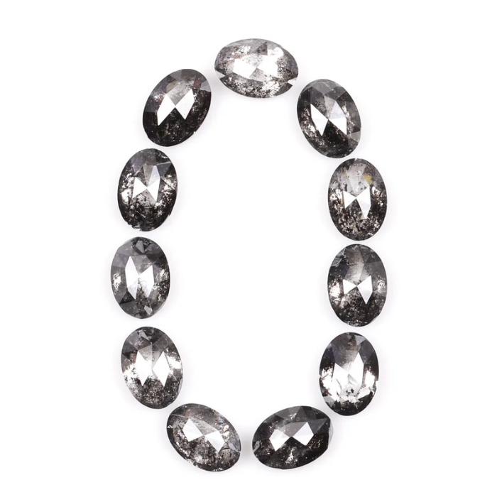 5.0 x 3.5 MM Salt and Pepper Oval Cut Diamond