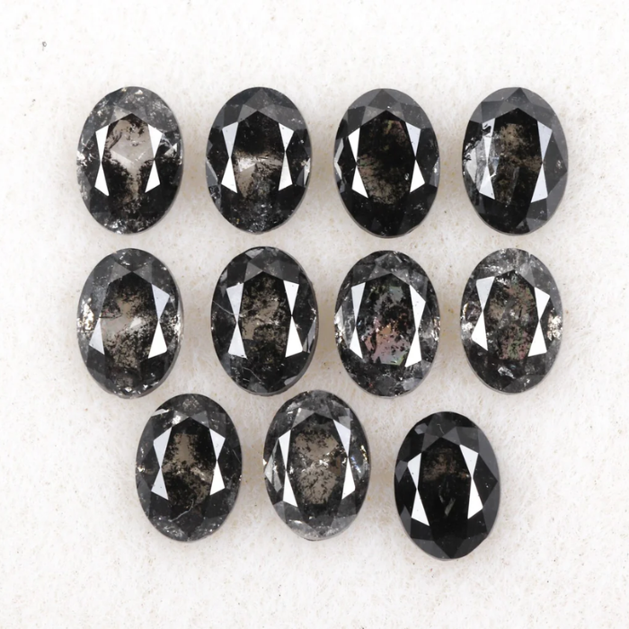 5.0 x 3.5 MM Salt and Pepper Oval Cut Diamond