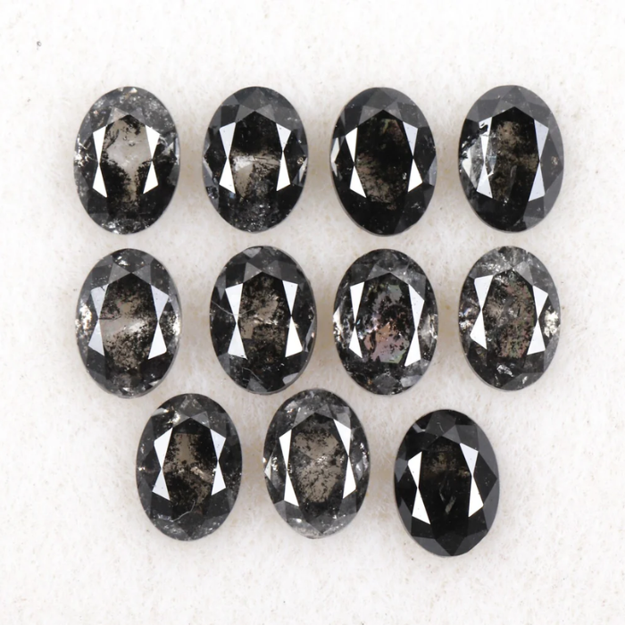 5.0 x 3.5 MM Salt and Pepper Oval Cut Diamond