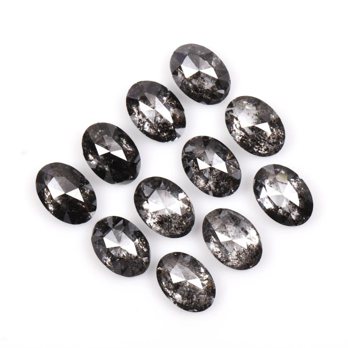 5.0 x 3.5 MM Salt and Pepper Oval Cut Diamond
