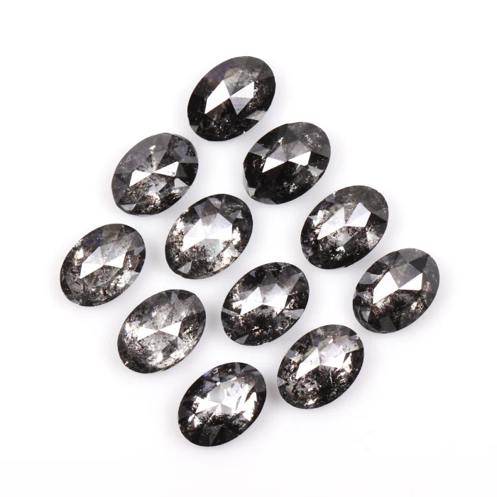 5.0 x 3.5 MM Salt and Pepper Oval Cut Diamond