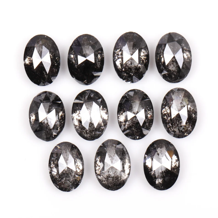 5.0 x 3.5 MM Salt and Pepper Oval Cut Diamond