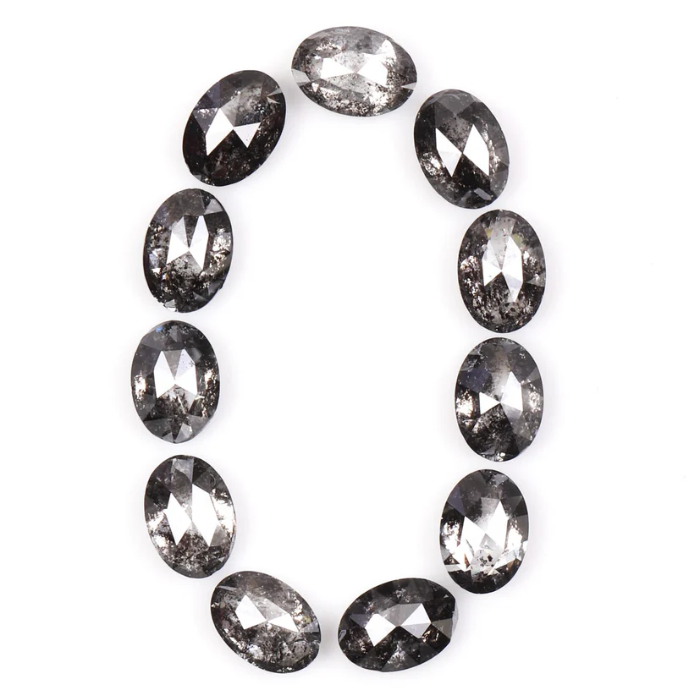 5.0 x 3.5 MM Salt and Pepper Oval Cut Diamond