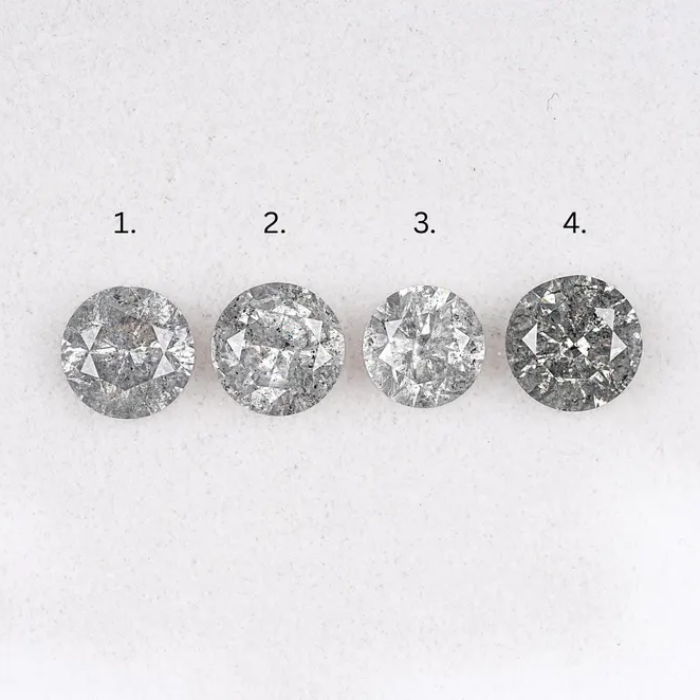 5.42 CT Round Brilliant Cut Salt And Pepper Diamond