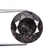 round brilliant cut salt and pepper diamond