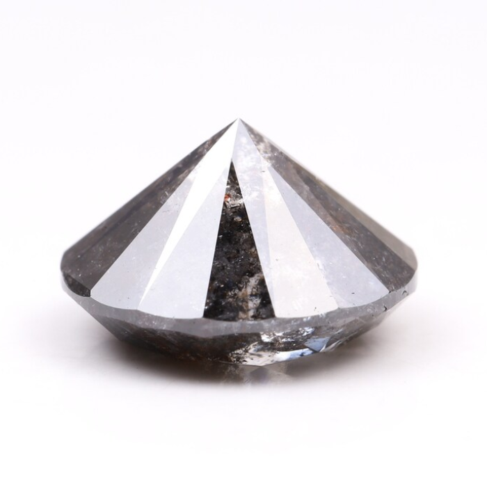 round brilliant cut salt and pepper diamond