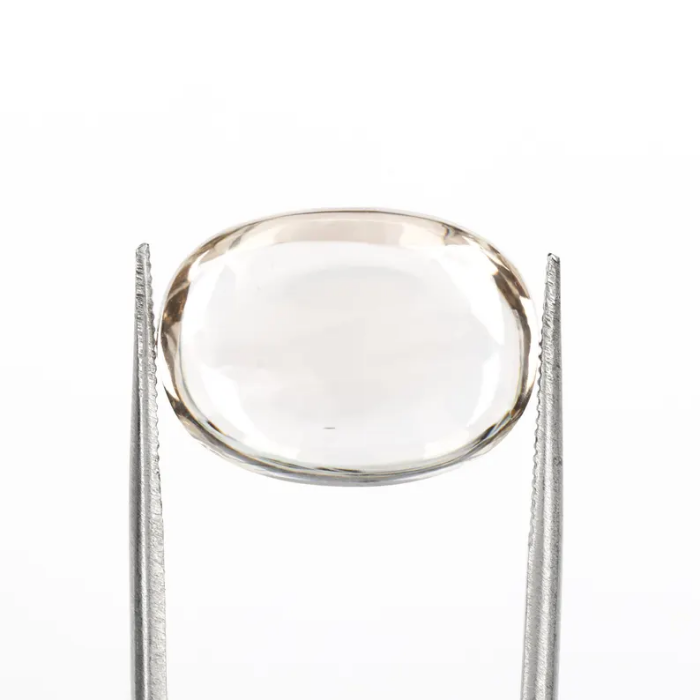 lab grown champagne oval cut cabochon diamond