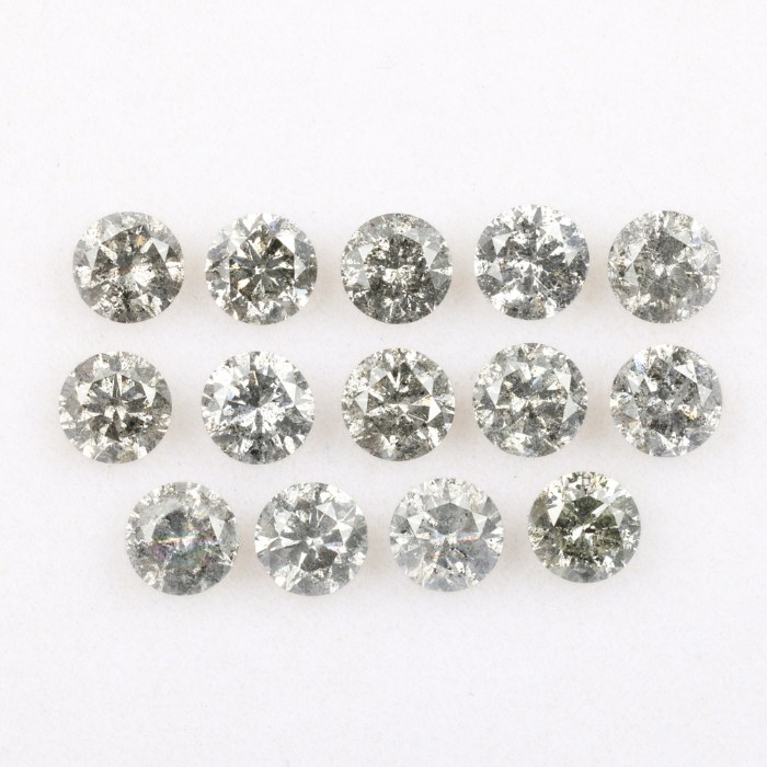 4.2 MM Salt And Pepper Round Brilliant Cut Diamond