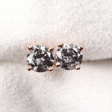 Solitaire Stud Pair - Minimal Carbon