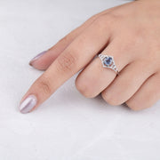 Blue Sapphire Engagement Ring