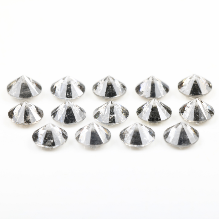4.2 MM Salt And Pepper Round Brilliant Cut Diamond