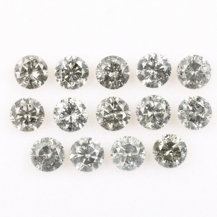 4.2 MM Salt And Pepper Round Brilliant Cut Diamond