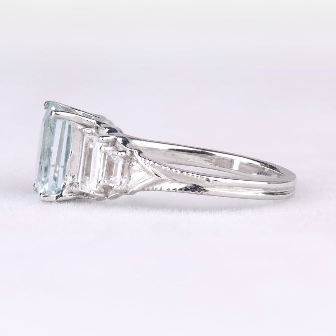 Vintage-Inspired Emerald Cut Engagement Ring