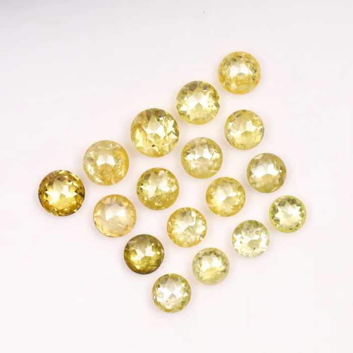 Round Rose Cut Yellow Natural Loose Diamond - Minimal Carbon
