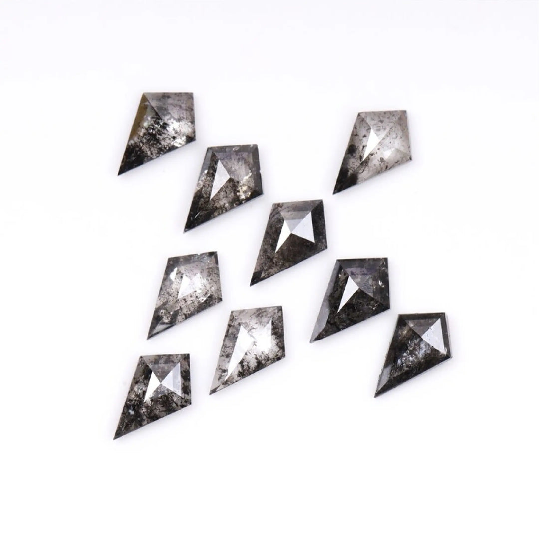 6.0 X 3.0 MM Salt and Pepper Kite Cut Diamonds