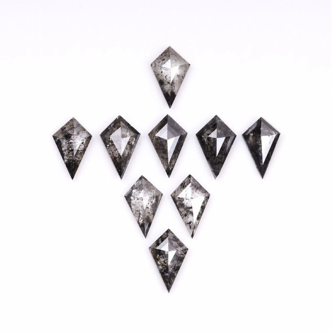 6.0 X 3.0 MM Salt and Pepper Kite Cut Diamonds
