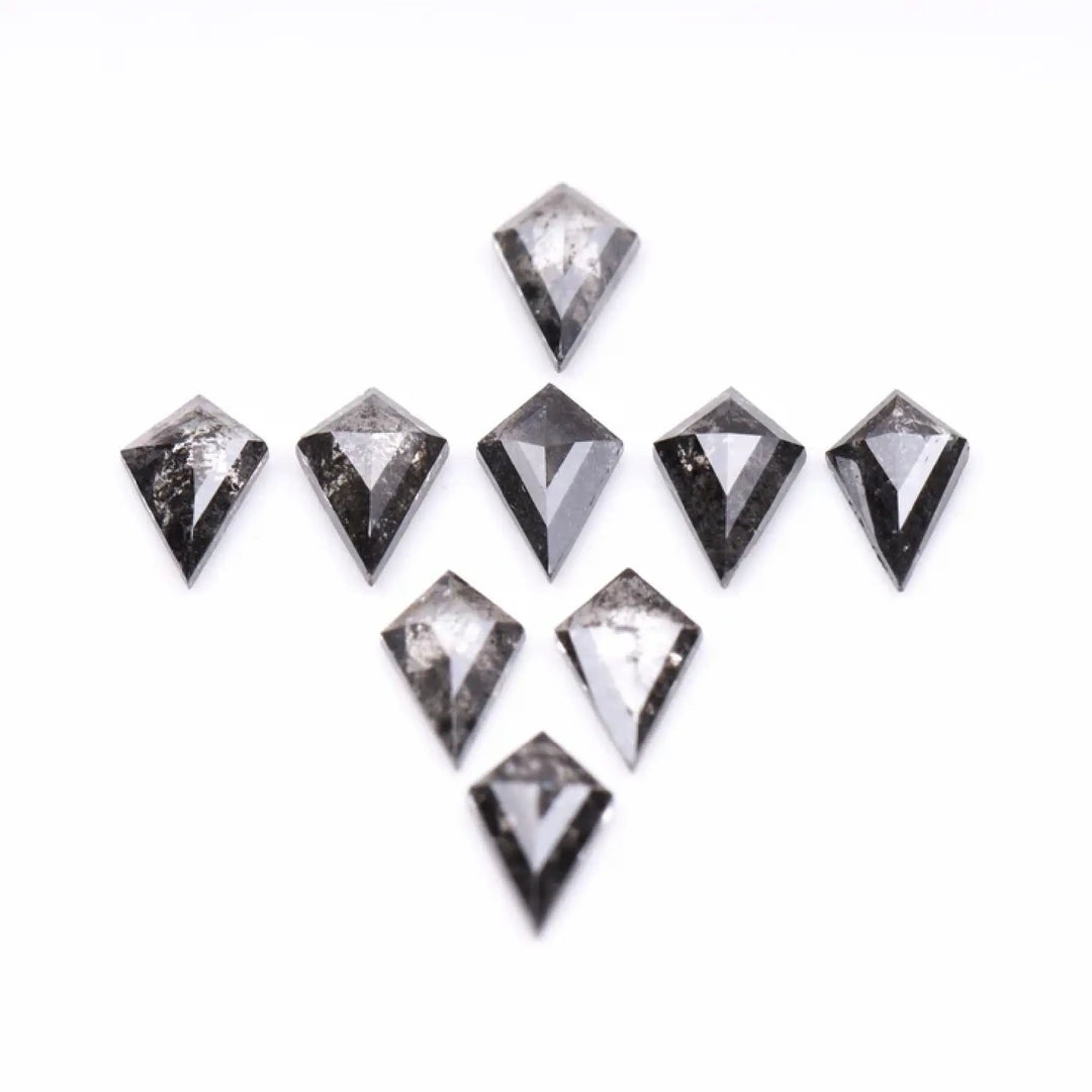 6.0 X 3.0 MM Salt and Pepper Kite Cut Diamonds