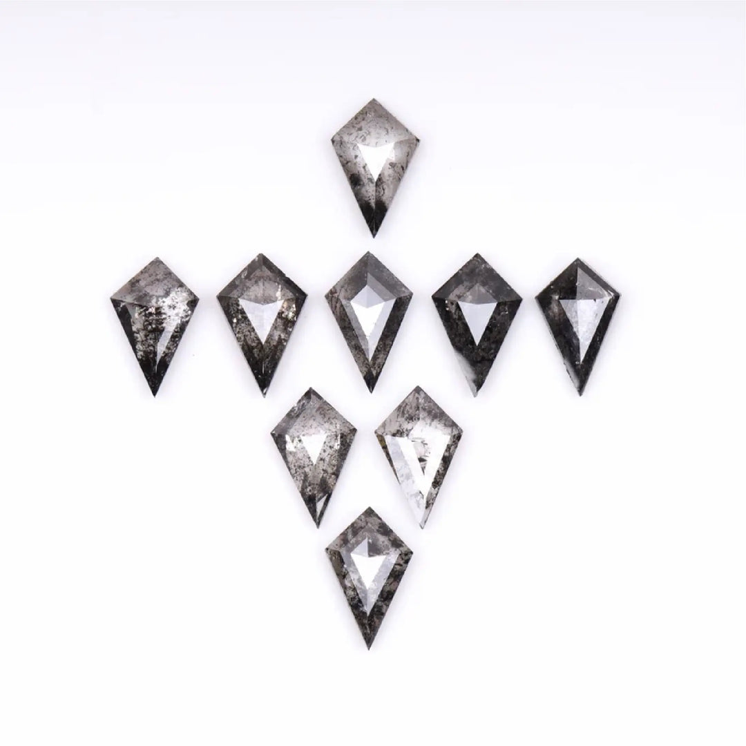 6.0 X 3.0 MM Salt and Pepper Kite Cut Diamonds