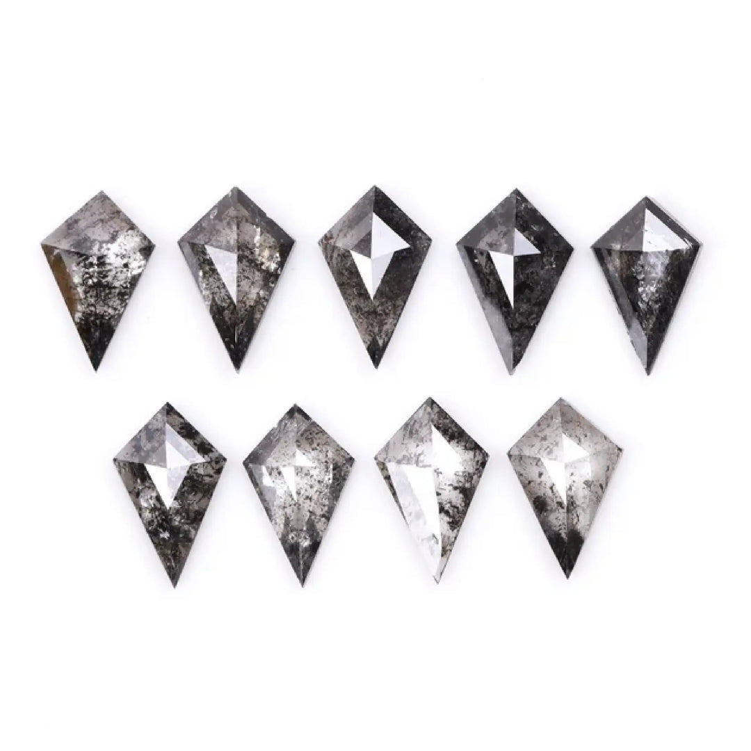 6.0 X 3.0 MM Salt and Pepper Kite Cut Diamonds
