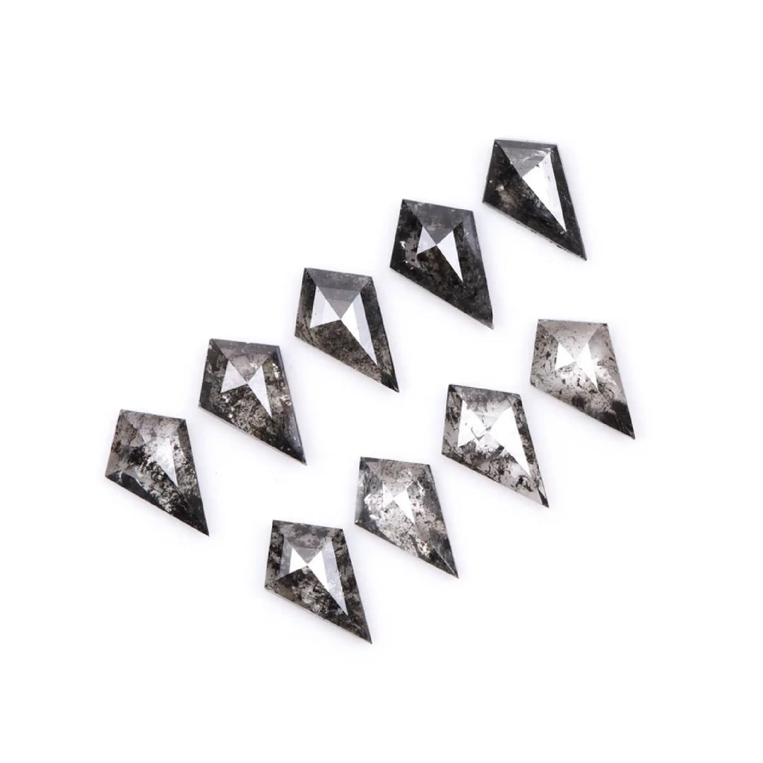 6.0 X 3.0 MM Salt and Pepper Kite Cut Diamonds