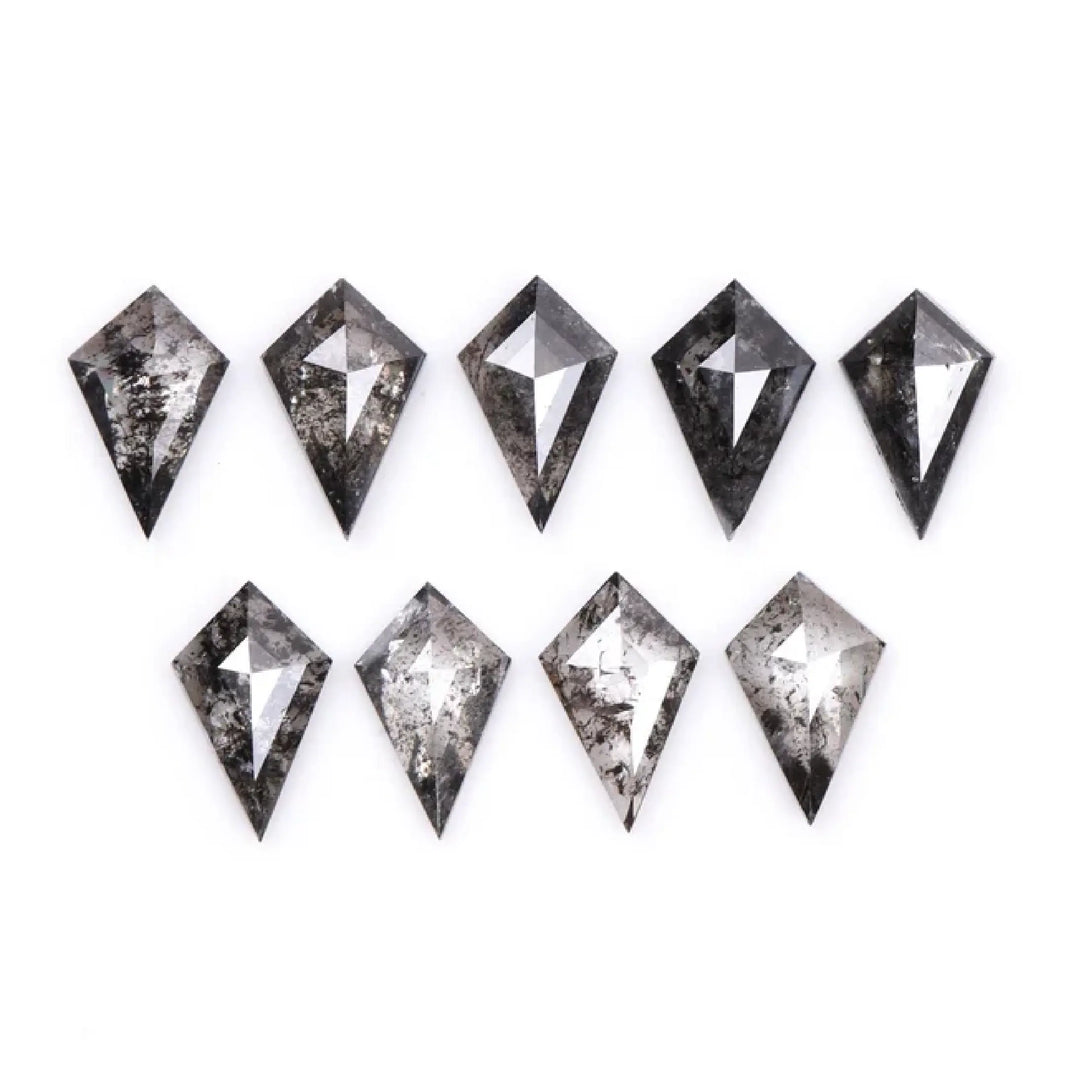 6.0 X 3.0 MM Salt and Pepper Kite Cut Diamonds