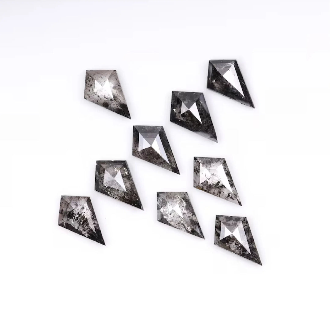 6.0 X 3.0 MM Salt and Pepper Kite Cut Diamonds