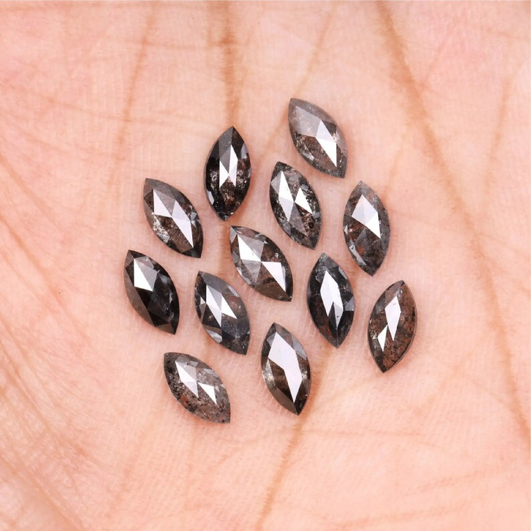 6.0 X 3.0 MM Salt and Pepper Marquise Cut Diamond