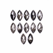 6.0 X 3.0 MM Salt and Pepper Marquise Cut Diamond - Minimal Carbon