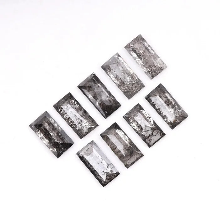6.0 X 3.0 MM, Baguette Cut Salt And Pepper Diamond