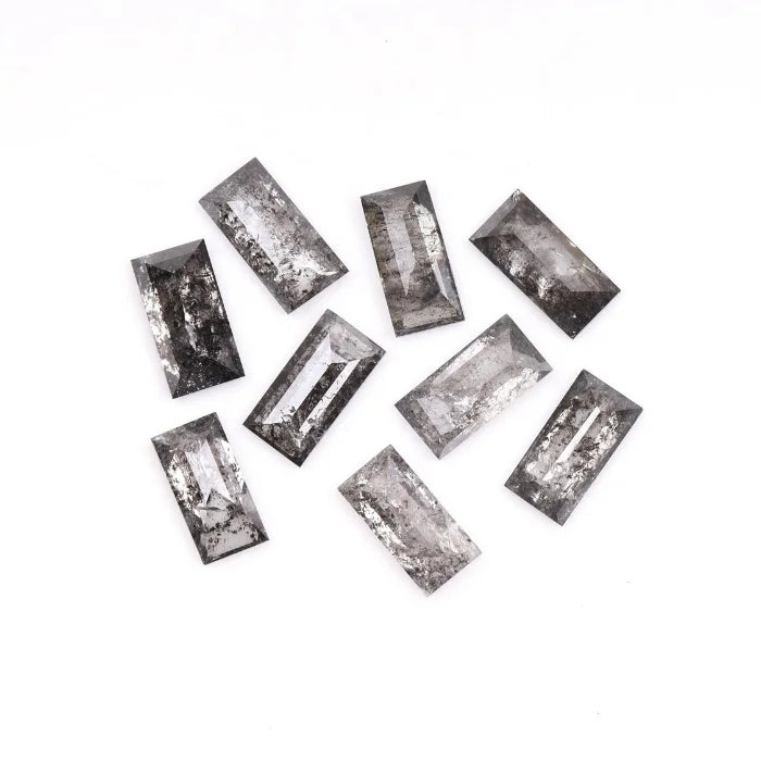 6.0 X 3.0 MM, Baguette Cut Salt And Pepper Diamond