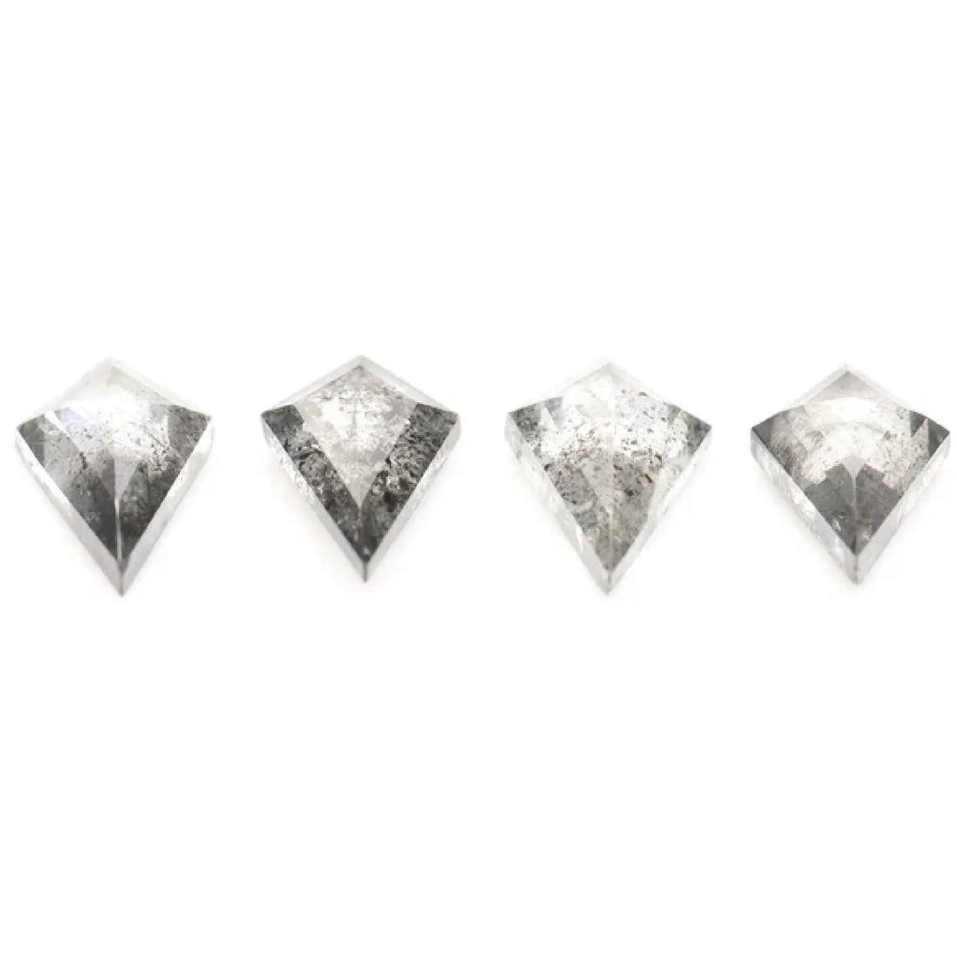 6.0 X 4.0 MM Salt and Pepper Kite Cut Diamonds