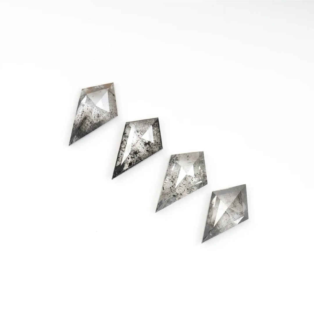 6.0 X 4.0 MM Salt and Pepper Kite Cut Diamonds
