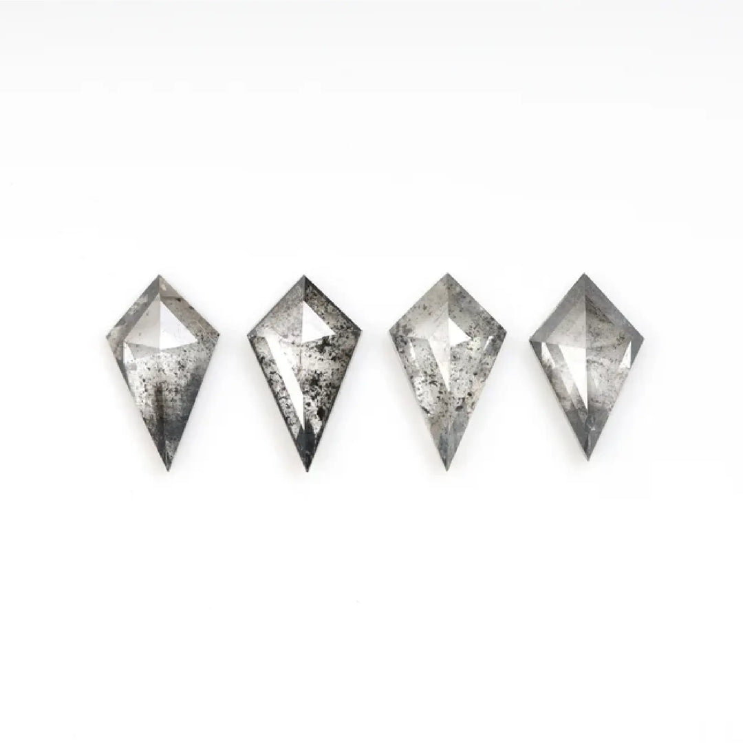6.0 X 4.0 MM Salt and Pepper Kite Cut Diamonds